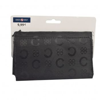 Portofel dama cu capsa ideen wet, negru, 16x11x 3 cm