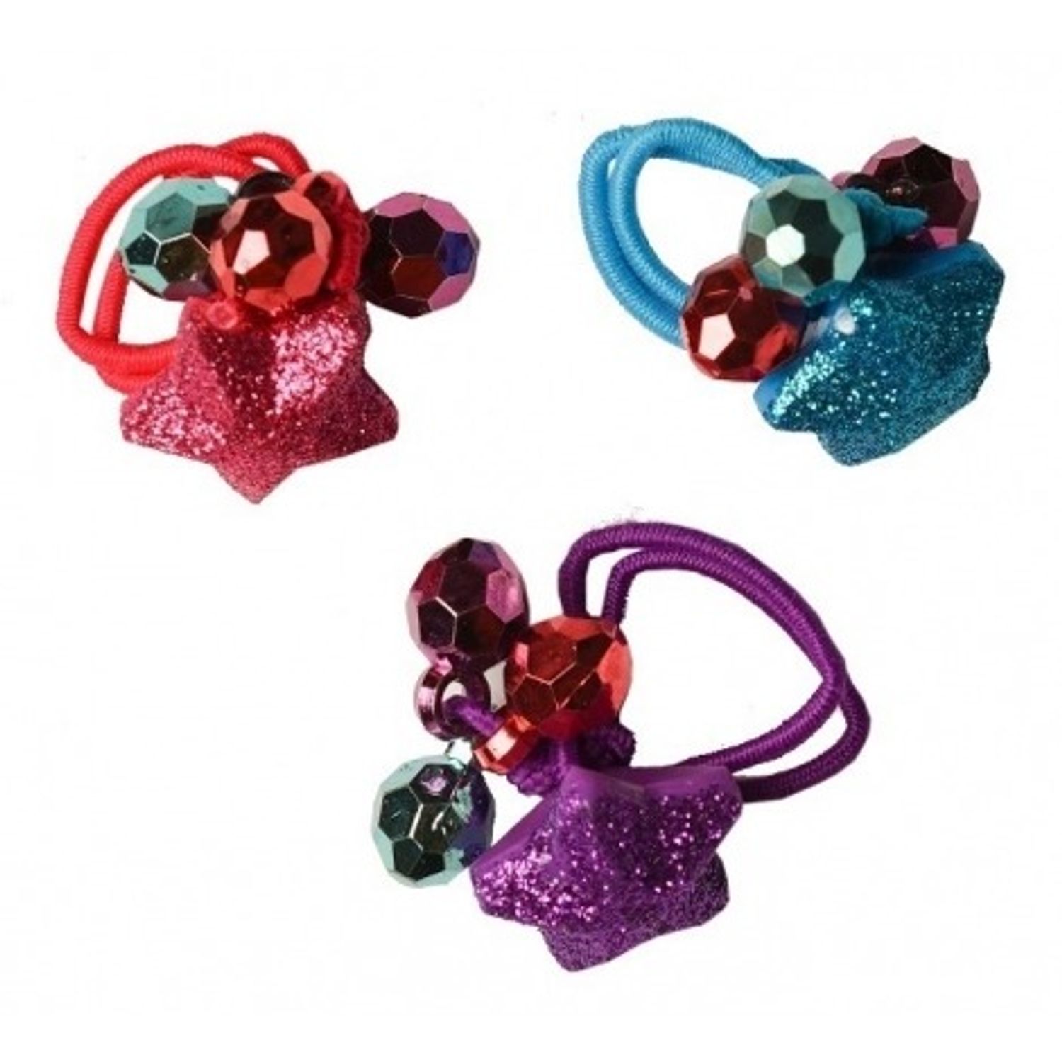 Set 3 Elastice Par cu Steluta Babyliss Girl, Multicolore fotografia produsului