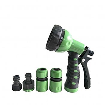 Set irigat gradina: pistol de stropit multijet cu patru accesorii garden pleasure, plastic, verde / negru