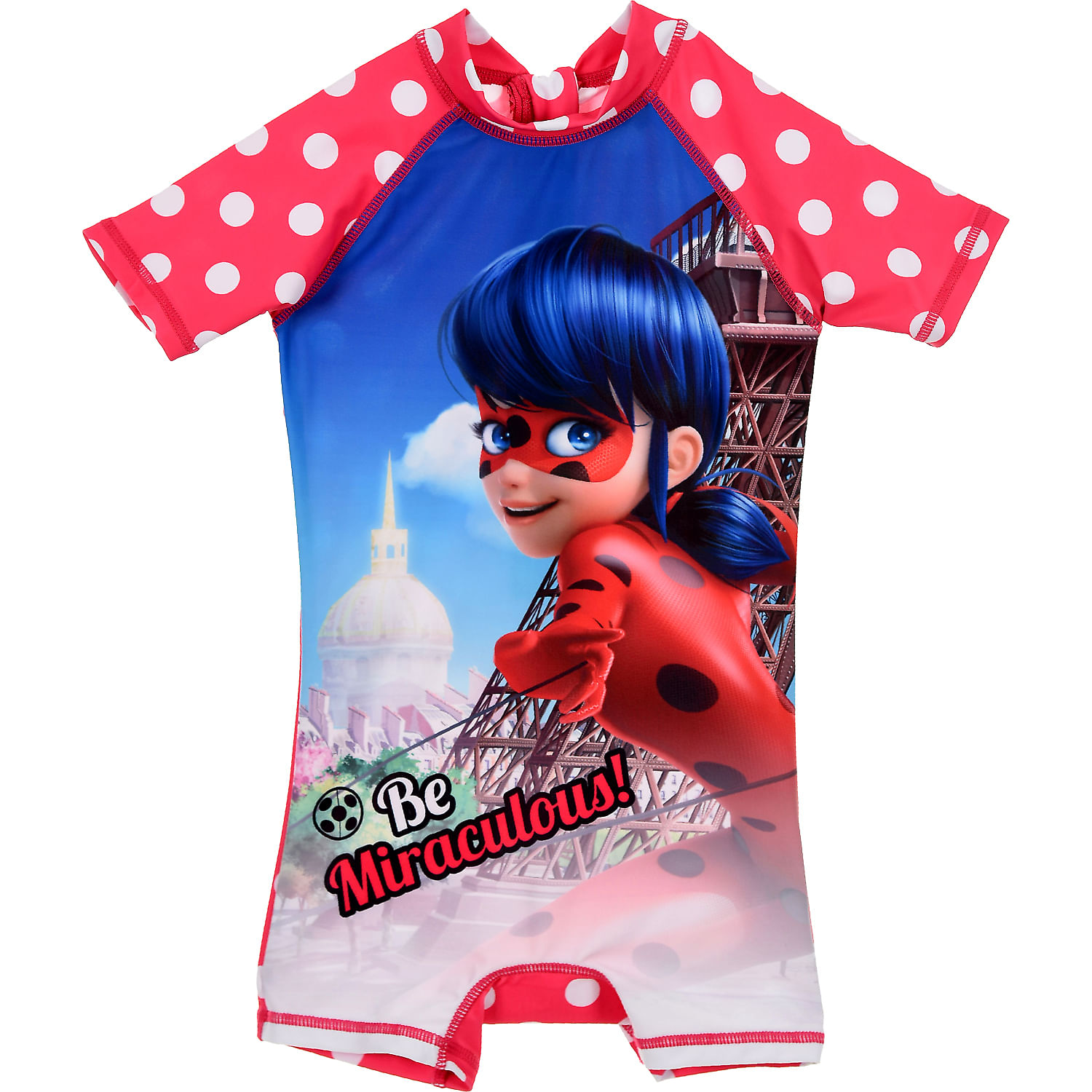 Costum de baie UV cu maneci scurte si fermoar LadyBug SunCity SE1915 fotografia produsului View 2 L