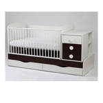 Patut Transformabil MyKids Silence Alb-Wenge Cu Leg 80304 fotografia produsului