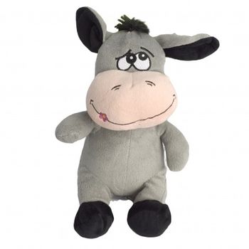 Jucarie de plus magarus la pelucheria, gri/negru, 21 cm