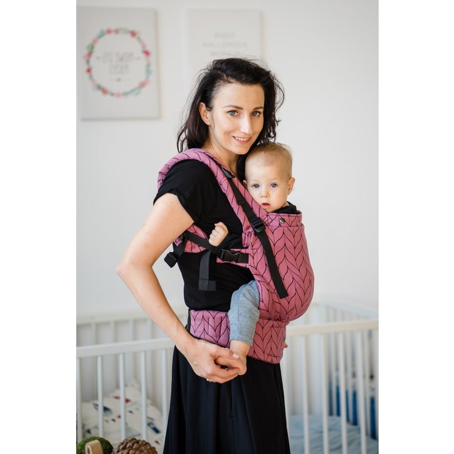 Kavka - Marsupiu ergonomic 2 in 1, Rose Braid fotografia produsului View 2 L
