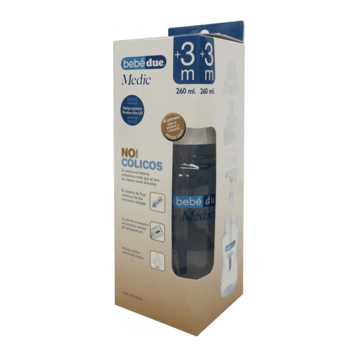 Biberon anti-colici 260 ml BebeduE 10086 fotografia produsului