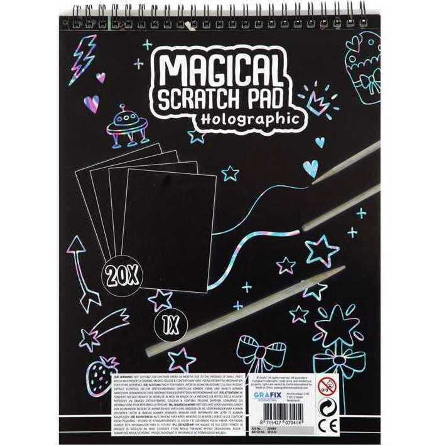 Caiet A4 Fise Razuibile Magical Scratch Pad Grafix GR220009_Holografic fotografia produsului View 3 L