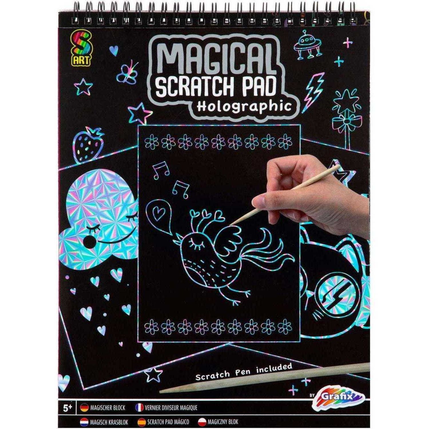 Caiet A4 Fise Razuibile Magical Scratch Pad Grafix GR220009_Holografic fotografia produsului View 2 L