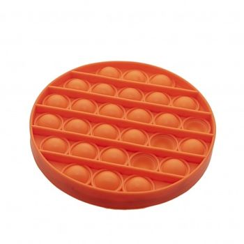 Jucarie senzoriala antistres, pop it now, push bubble, portocaliu, 12.5 cm