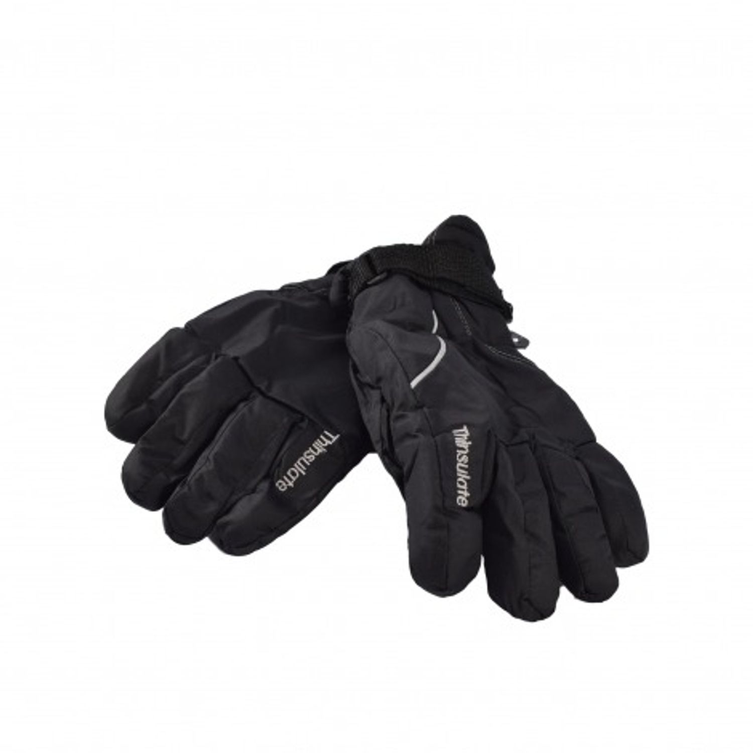 Manusi copii ski cu arici Thinsu late, negre fotografia produsului