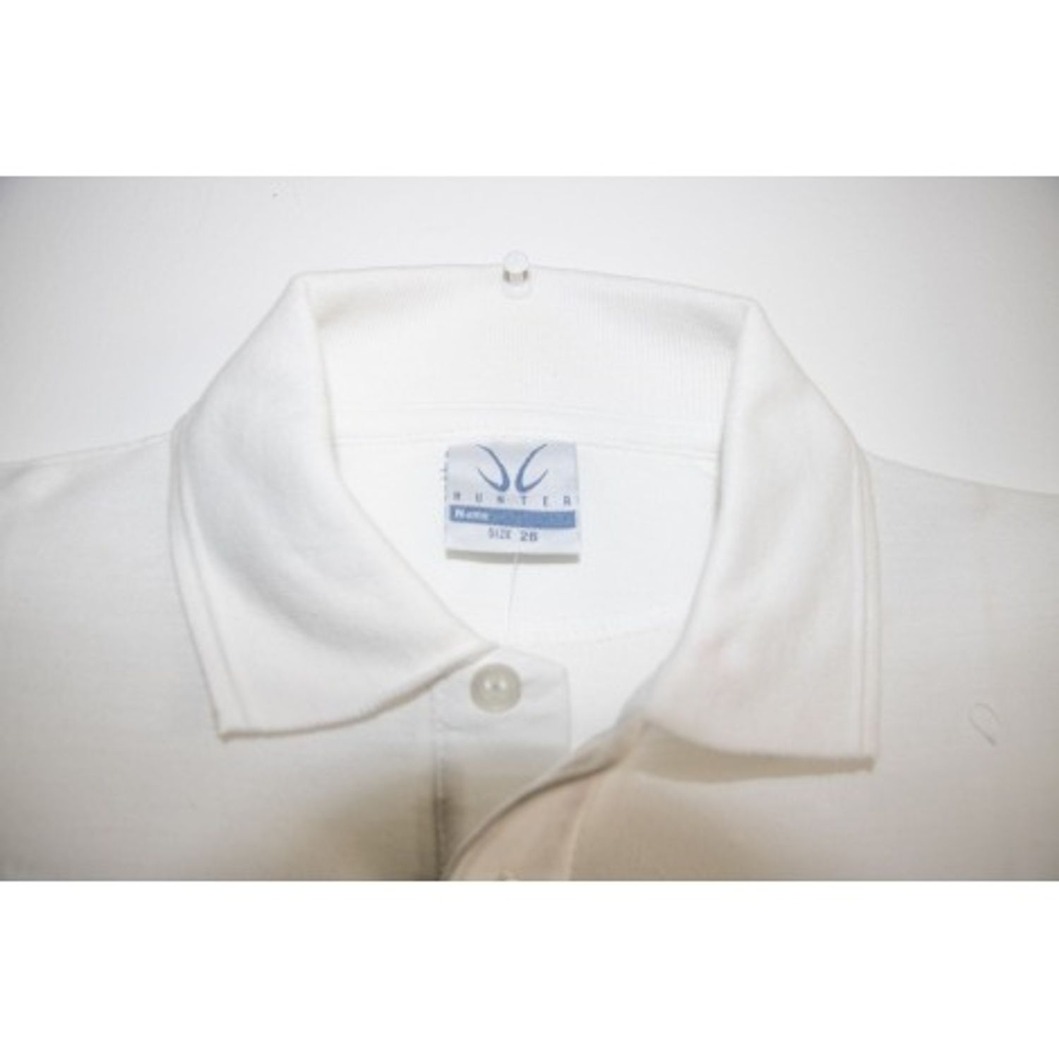 Tricou polo bumbac Hunter, pentru baieti, alb, 26 fotografia produsului View 2 L