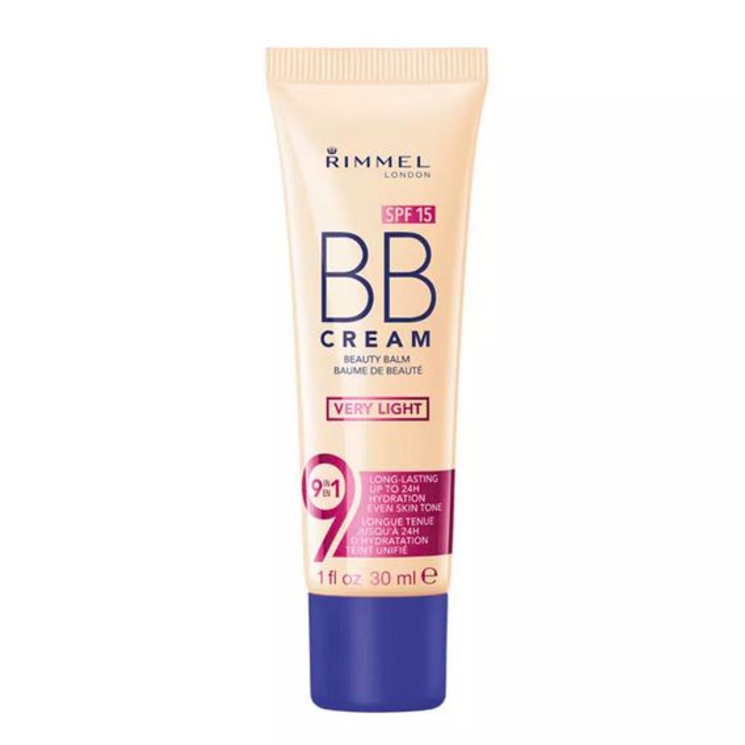 BB Cream Rimmel 9 In 1 Beauty Balm SPF 15 - Very Light, 30 ml fotografia produsului