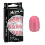 Set 24 Unghii False ROYAL Glue-On Nail Tips, Petal Pink, Adeziv Inclus 3 g fotografia produsului