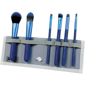 Set pensule profesionale Royal Langnickel MODA Total Face Flip Kit, 7 piese, Blue elefant.ro