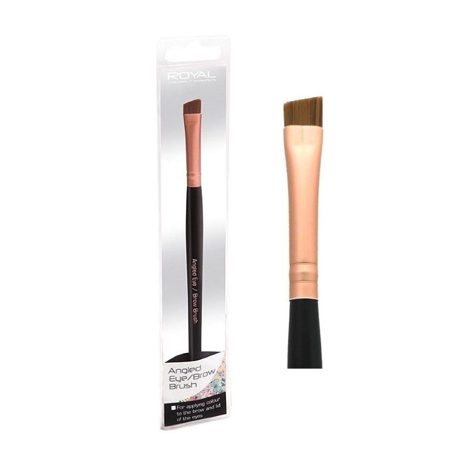 Pensula profesionala unghiulara pentru sprancene ROYAL Angled Eye Brow Brush fotografia produsului