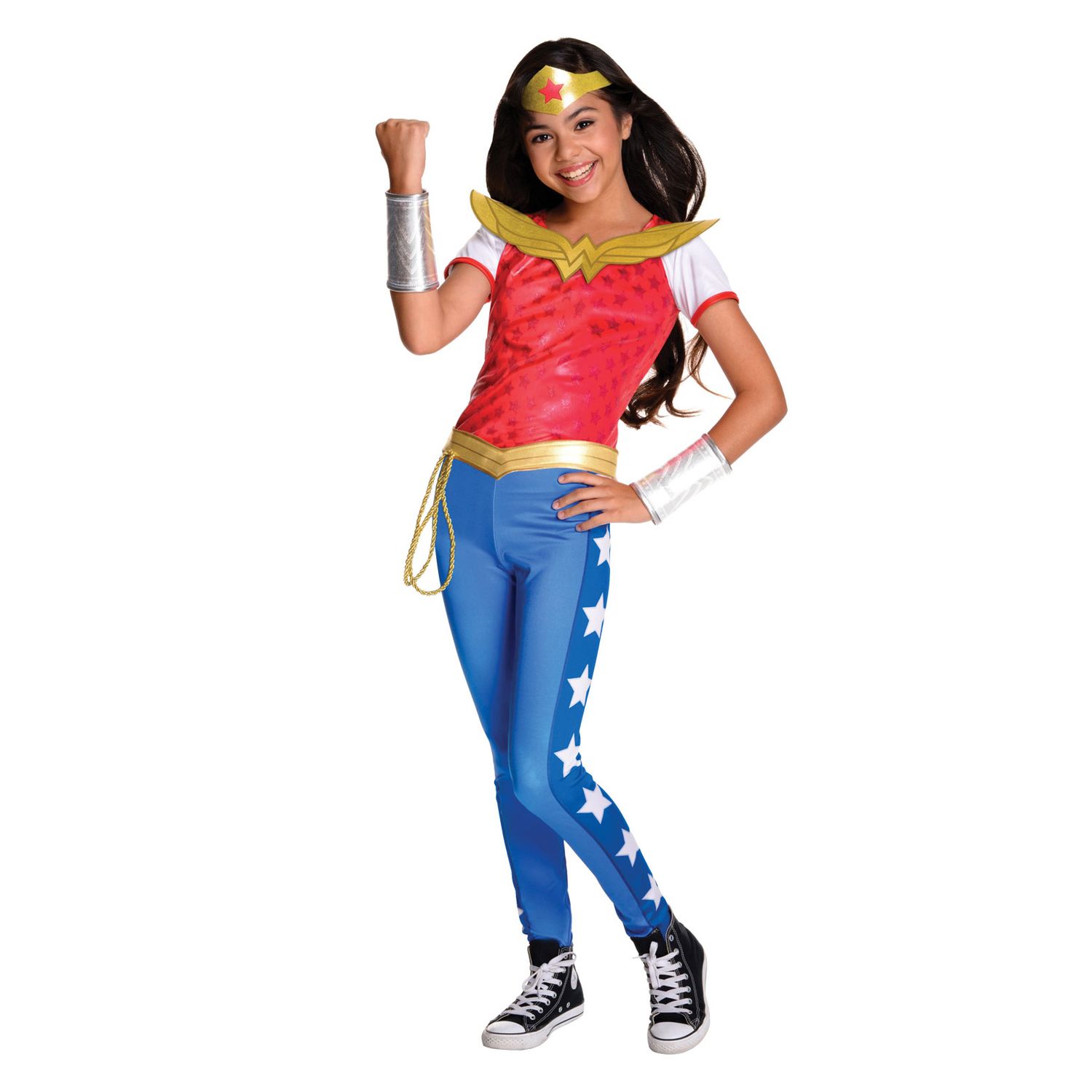 Costum WonderWoman clasic,pentrufete, Marime S, Varsta 3-4 ani fotografia produsului