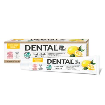 Pasta de dinti naturala 100% Dental Bio Vital Natural White 75 ml BioVital imagine 2022