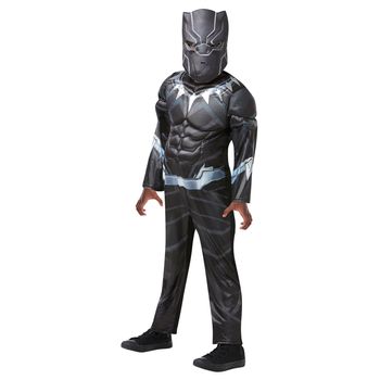 Costum cu muschi black panther pentru baiat