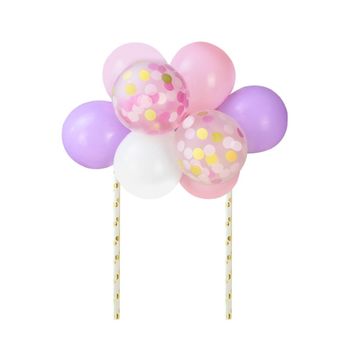 Buchet 12 baloane pentru tort din latex cu confetti elefant.ro imagine noua 2022