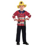 Costum de pompier cu palarie.pentru copii, 4-6 ani fotografia produsului