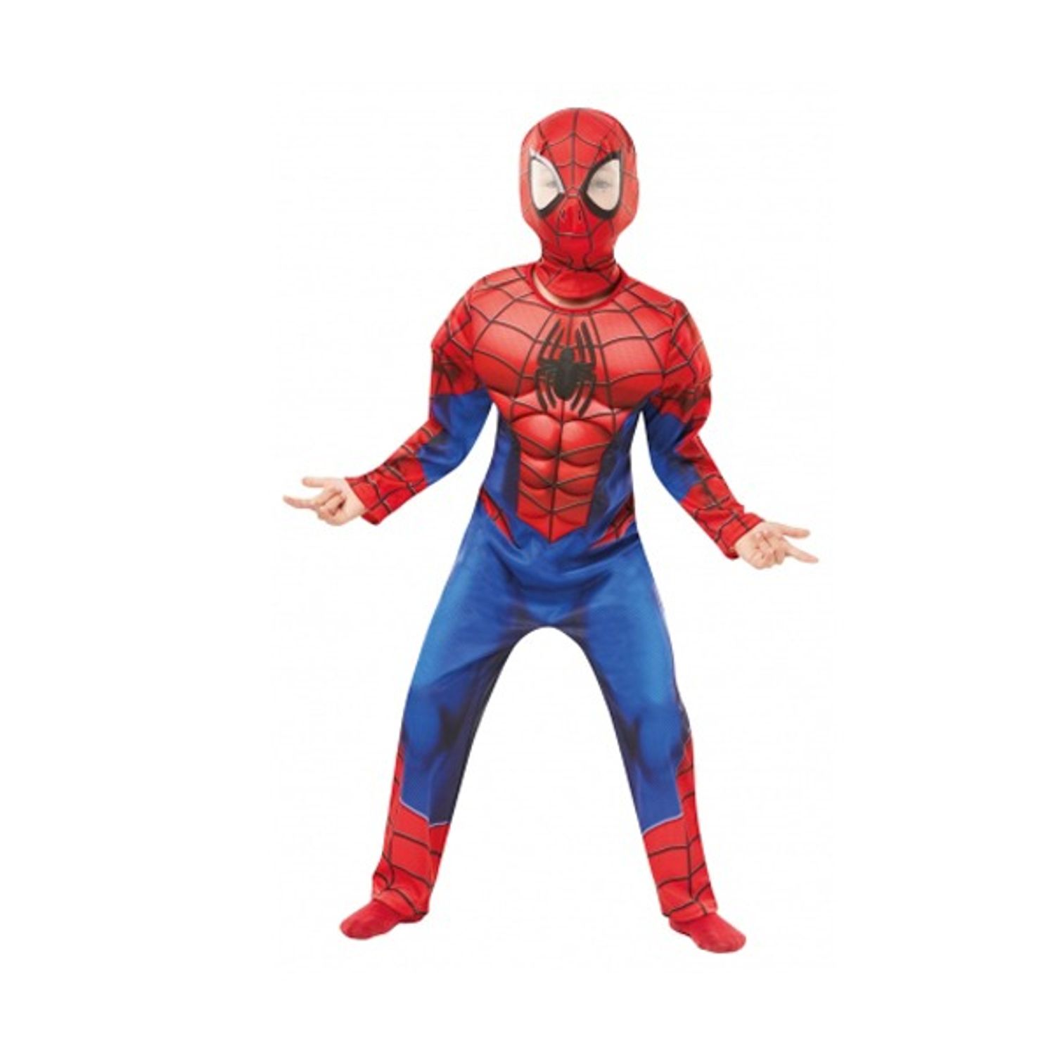 Costum Deluxe Spiderman cu muschi, Marvel, L, 7 - 8 ani, 128 cm fotografia produsului