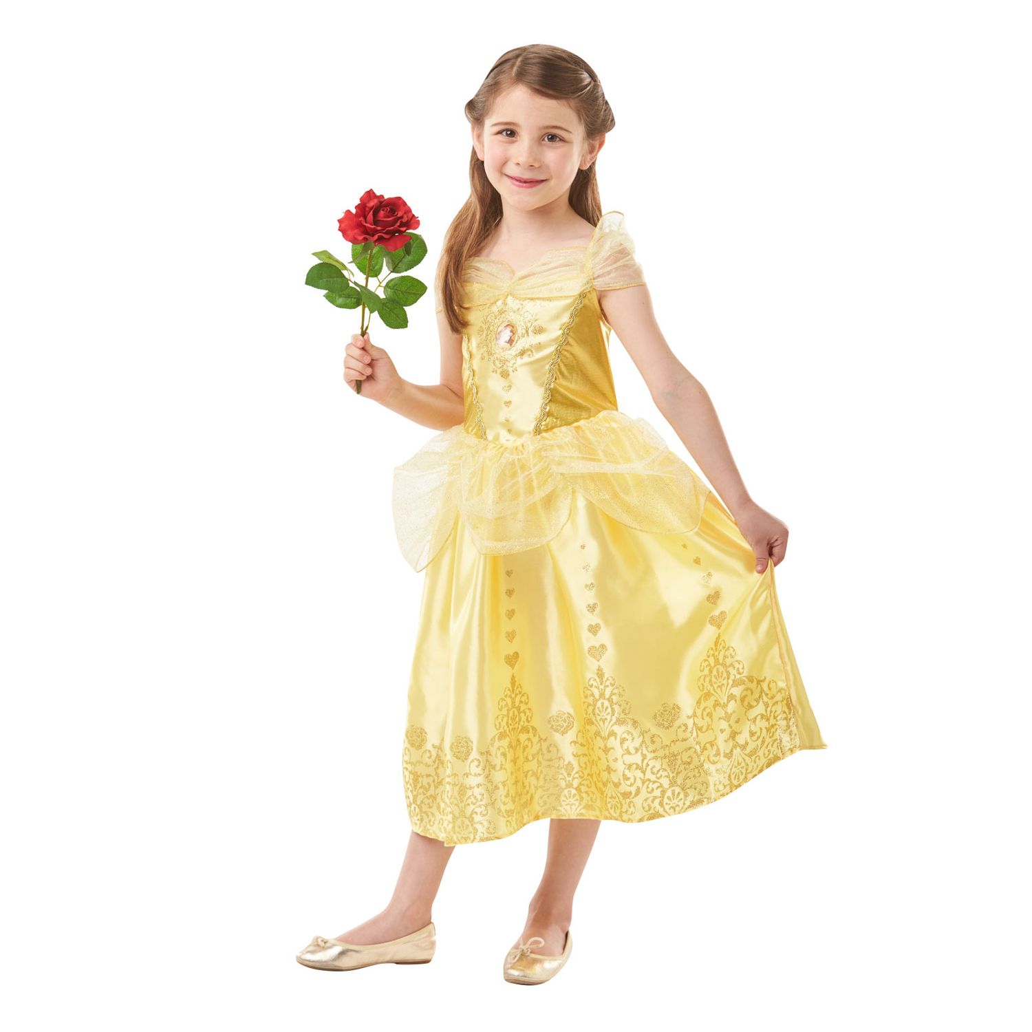Costum Belle - Frumoasa si Bestia,pentrufete, Marime L, Varsta 7-8 ani fotografia produsului