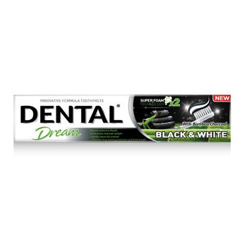Pasta de dinti cu carbune Dental Dream Black & White 100 ml Dental Pro imagine 2022