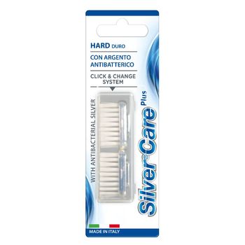 Set 2 rezerve periuta silver care antibacteriene hard