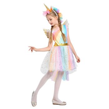 Costum unicorn, rochita bal unicorn, marimea xl, 9-10 ani