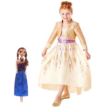 Set costum disney printesa anna. pentru fete si papusa anna