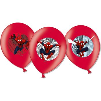 Set 6 baloane latex spiderman, 27,5 cm