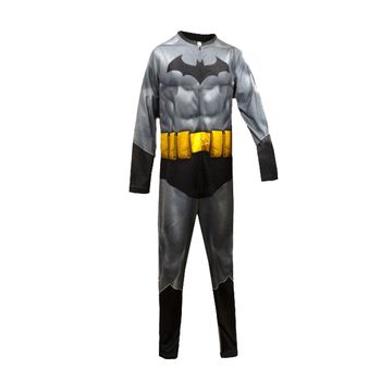 Costum adulti cu muschi batman, marime universala, gri