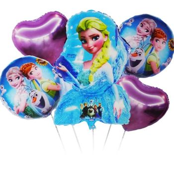 Buchet 5 baloane folie Elsa, Frozen 2, 60 x 35 cm elefant.ro imagine 2022 caserolepolistiren.ro