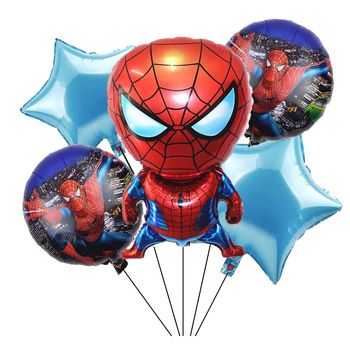 Buchet 5 baloane folie Spiderman, 70 X 45 cm elefant.ro imagine noua 2022