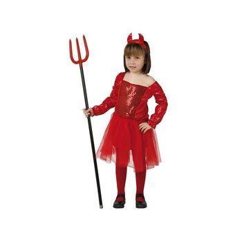 Costum diavolita pentru copii , glitter teufelin, 3 - 4 ani