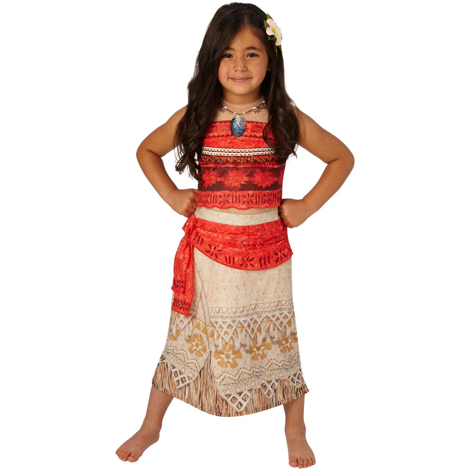 Costum Deluxe Moana, pentru fete, Varsta 5-6 ani, Marime 116 cm fotografia produsului