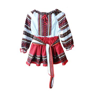 Costum popular pentru, fete rosu