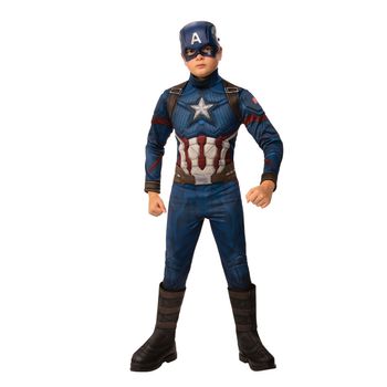 Costum deluxe captain america cu muschi pentru baiat