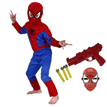 Set costum spiderman si pistol pentru baieti
