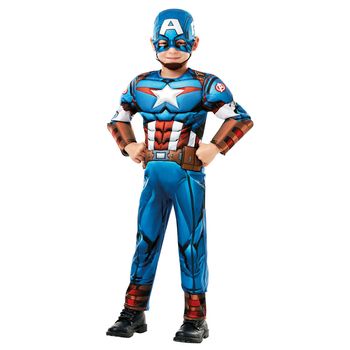 Costum captain america deluxe cu muschi. pentru baieti