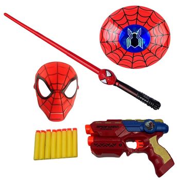 Set arme spiderman cu sunete si lumini pentru baieti, end game