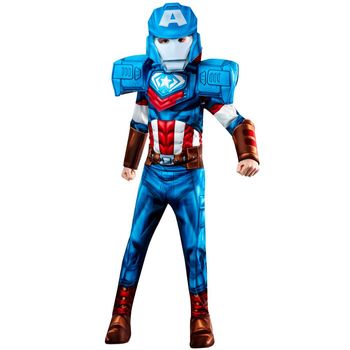 Costum captain america 2 in 1, pentru baieti - mech strike