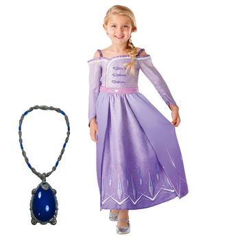 Set costum printesa elsa si amuleta muzicala, pentru fete - regatul de gheata 2