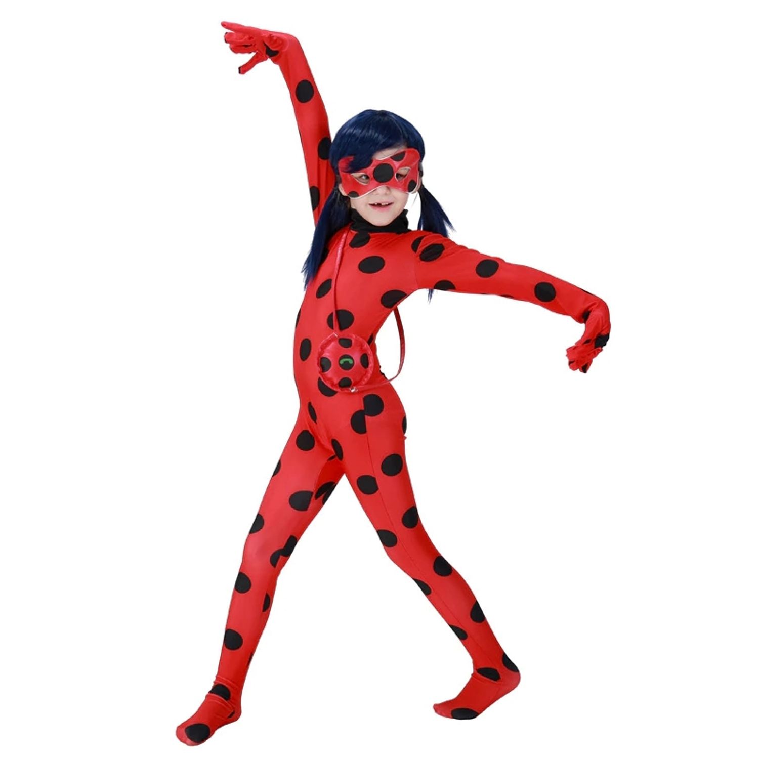 Costum clasic Buburuza Miraculoasa Ladybug, pentru fata, 5-6 ani fotografia produsului