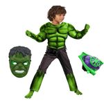 Set costum Hulk cu lansator  si masca led pentru baiat, 7-9 ani fotografia produsului