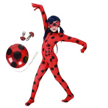 Set costum miraculous buburuza, pentru fete si yoyo
