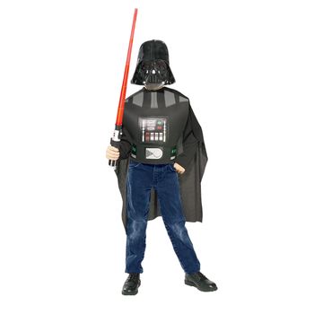 Set costum darth vader, star wars, 3+ ani, negru, sabie laser inclusa