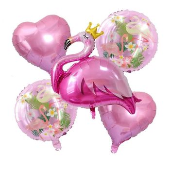 Buchet 5 baloane folie Flamingo elefant.ro imagine 2022 caserolepolistiren.ro