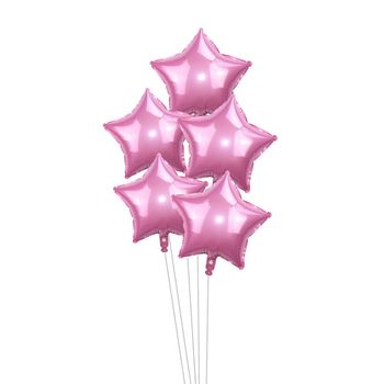 Buchet 10 baloane folie stele, Baby Shower Roz, Stars Magic,18 inch elefant.ro imagine noua 2022
