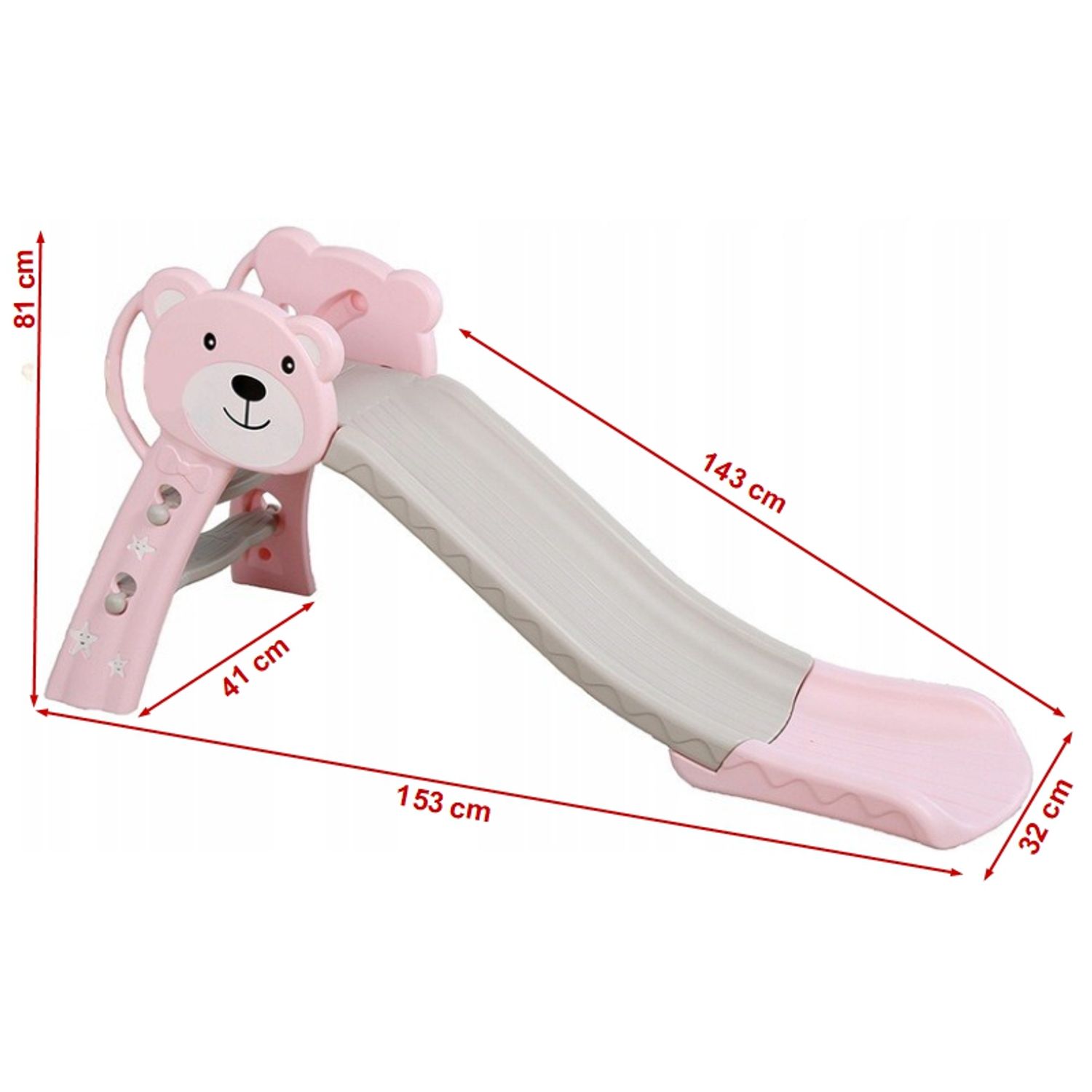Tobogan MyKids Bear Pink 143 cm fotografia produsului View 2 L