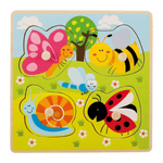 Joueco - Puzzle din lemn 4 piese, Insecte fotografia produsului