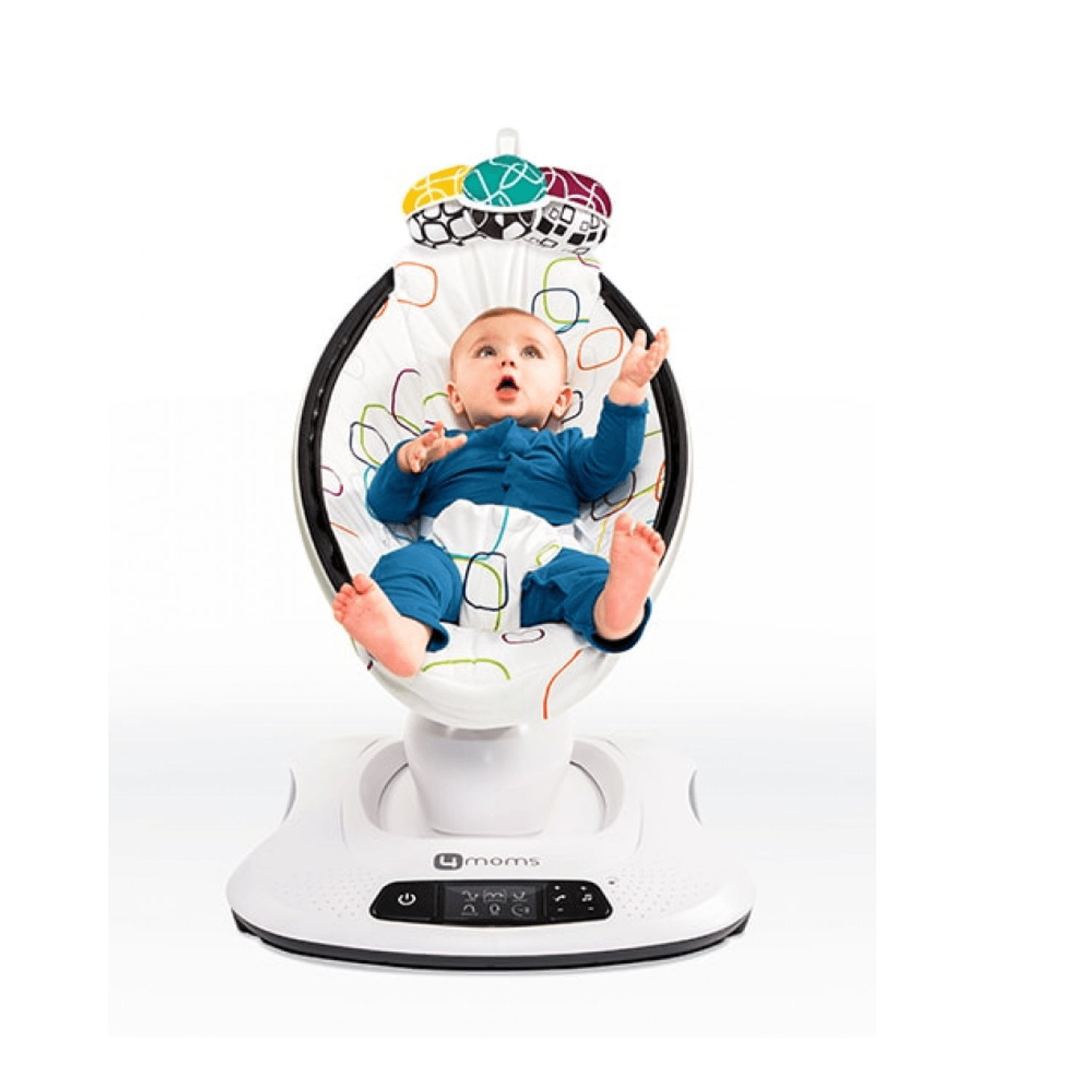 Fotoliu Balansoar Bebelusi 4MOMS MamaRoo 4.0 Plush Multicolor fotografia produsului